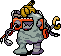 Forlorn Junk Heap's unused back sprite, seen by hacking.