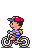 Ness riding his bike in EarthBound.
