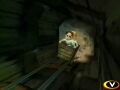 Lucas and Claus veering around a corner in the mineshaft from the event's trailer.
