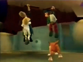 Lucas, Flint, and Duster grabbing onto the Mother Porkship, with Boney rushing towards Duster's leg from the event's trailer.